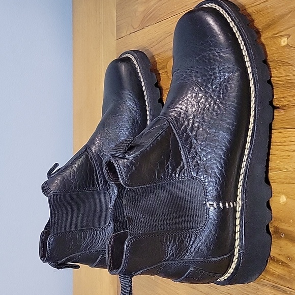 HS Trask Shoes Hs Trask 9 Genuine Bison Leather Black Pull On Ankle